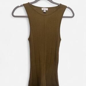 Zara green ribbed tank top